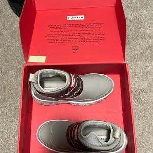 Hunter Original Metallic Snow Ankle Boot Women’s Size 6 Dark Silver Hail Grey